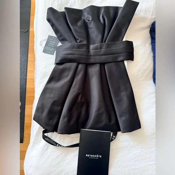 Retrofete Black Mini Dress - Picture 1 of 5